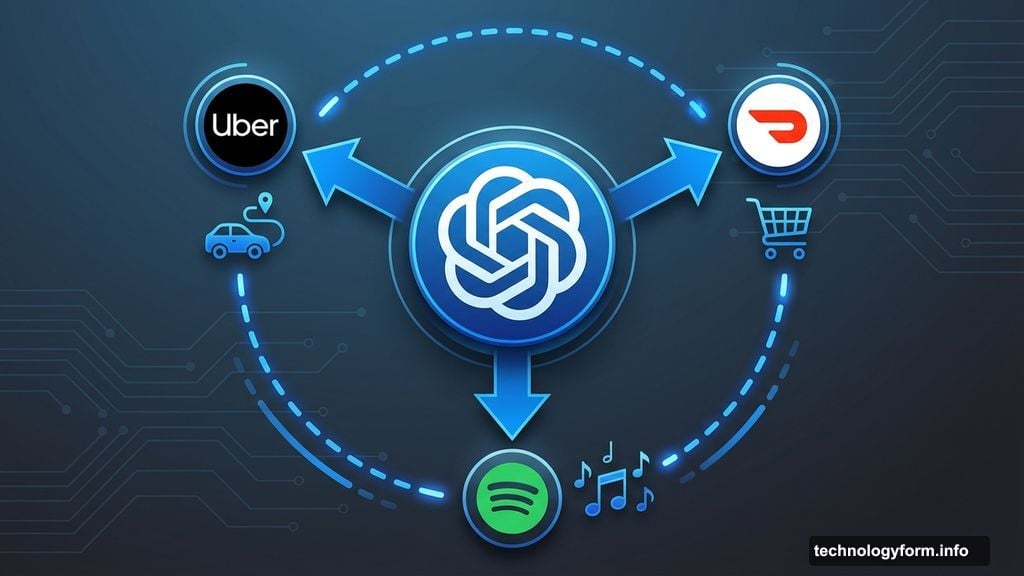 ChatGPT direct app integrations control DoorDash Spotify and Uber services