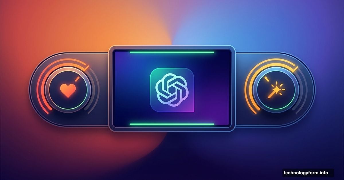 ChatGPT interface with mood control sliders for warmth and enthusiasm