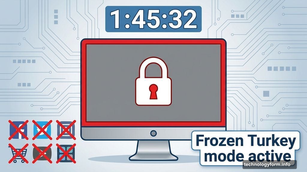 Cold Turkey Frozen Turkey mode locks entire computer until timer expires
