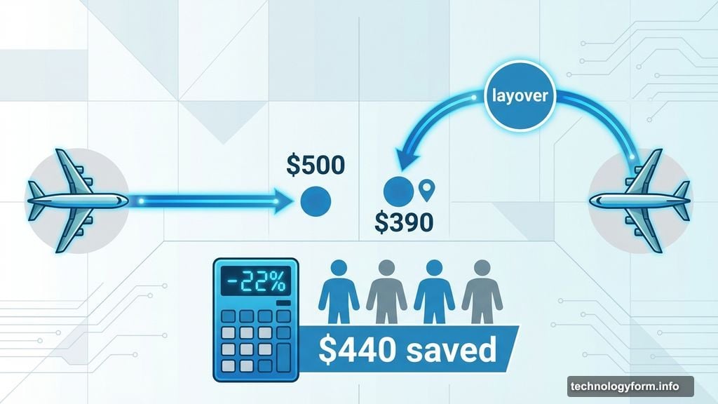 Adding one connection drops ticket prices by twenty-two percent
