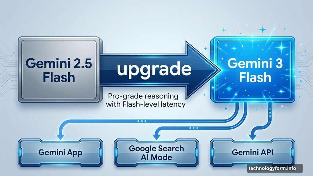 Gemini 3 Flash replaces older 2.5 Flash model as default assistant