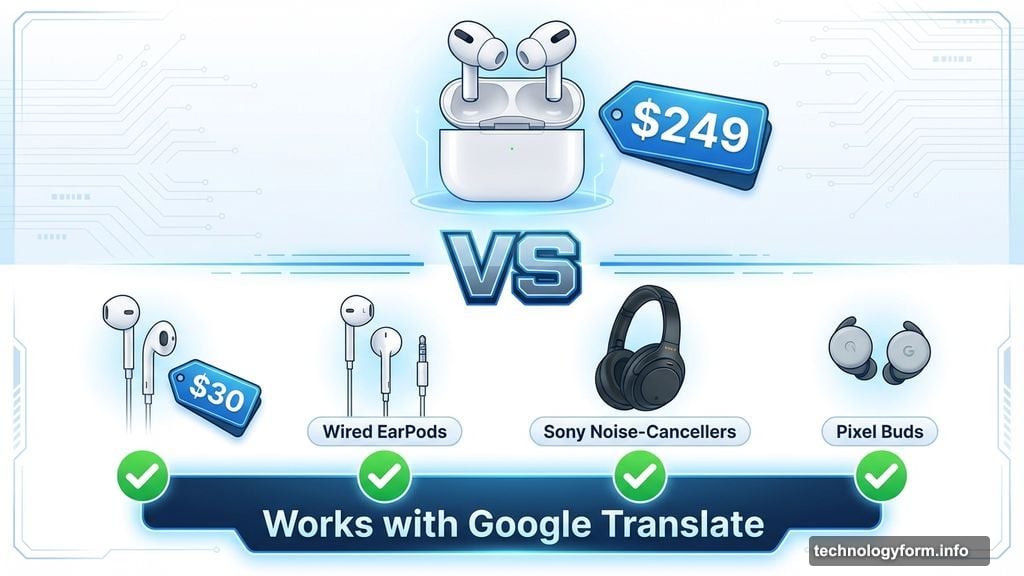 Google supports any headphones while Apple requires expensive AirPods