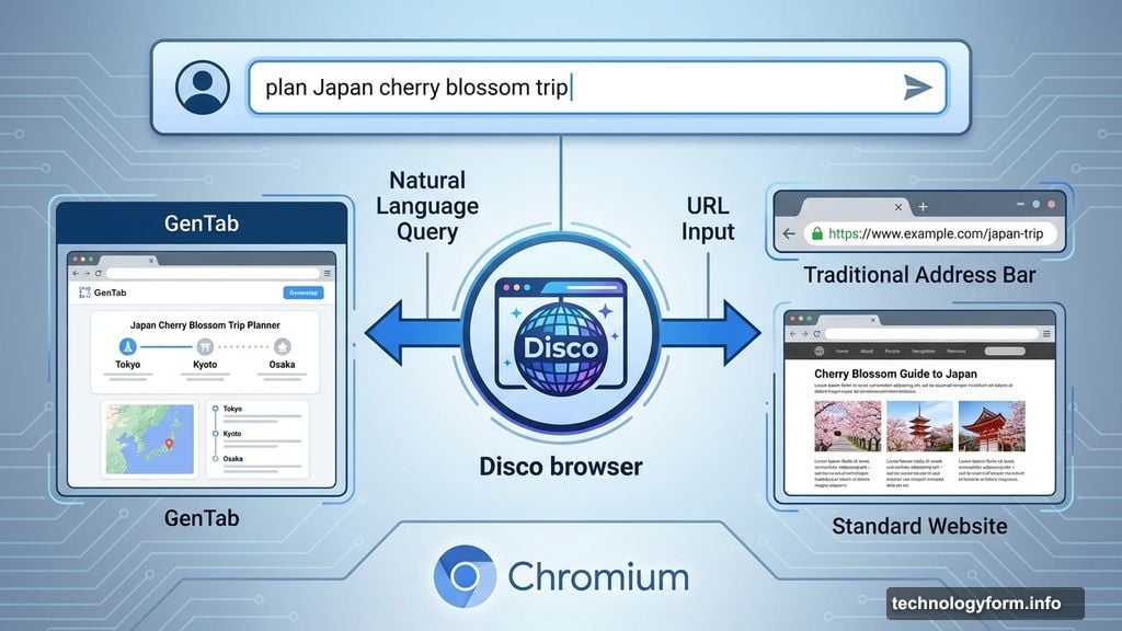 Disco adapts between AI-generated apps and traditional website browsing