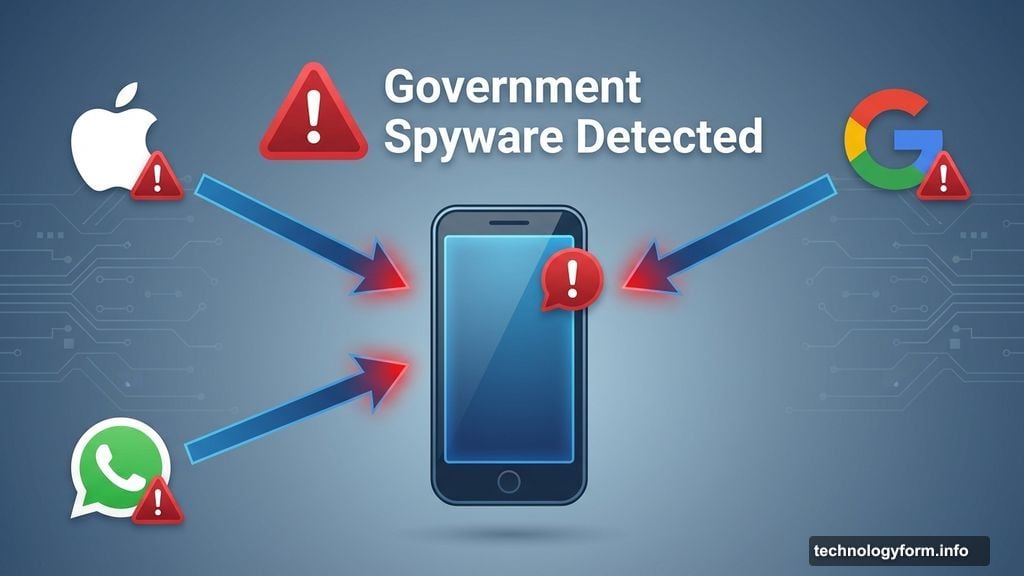 Apple Google and WhatsApp warn users when government spyware targets devices