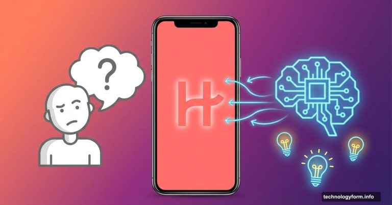 Hinge app with AI brain suggesting conversation starters to uncertain user