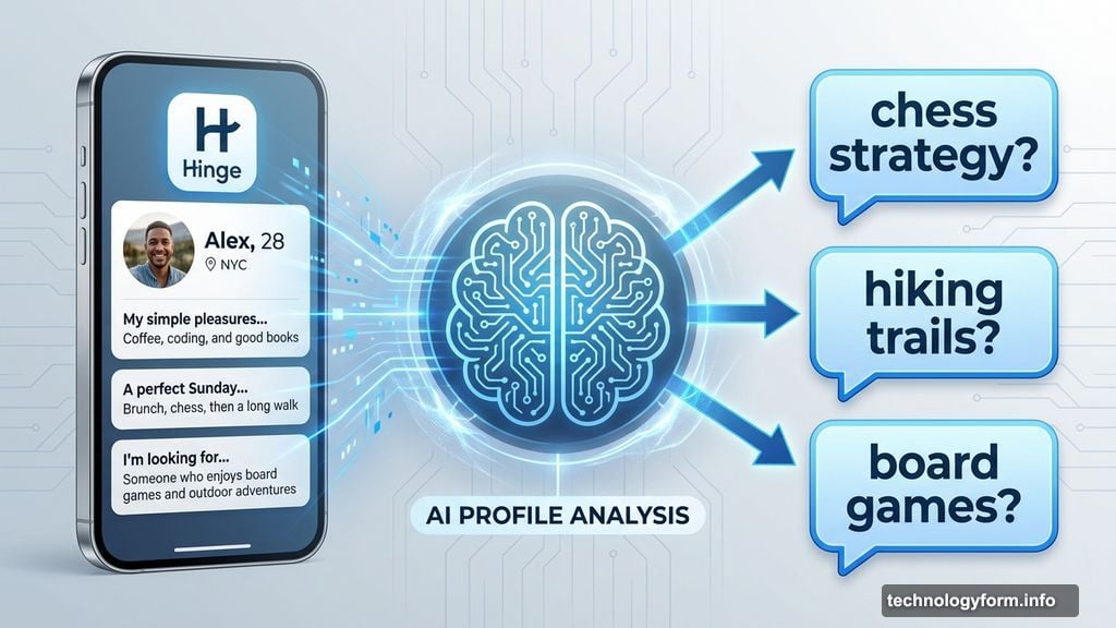 Hinge AI generates personalized conversation starters from user profiles