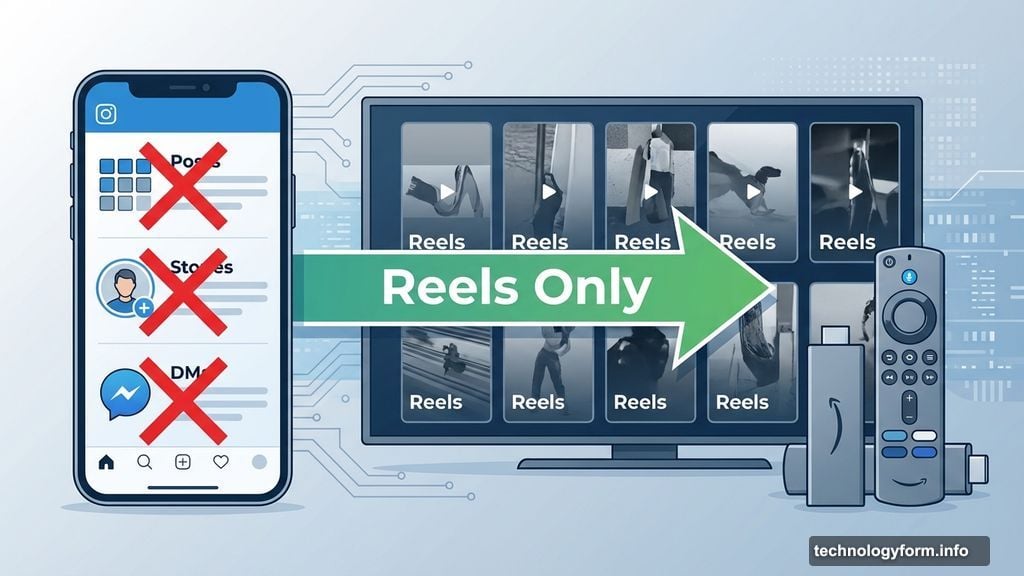 Instagram on Fire TV excludes posts Stories and DMs showing only Reels