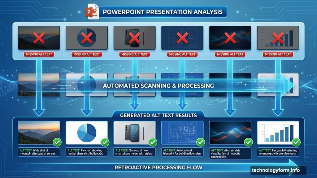 AI scans and captions all images at once in presentations