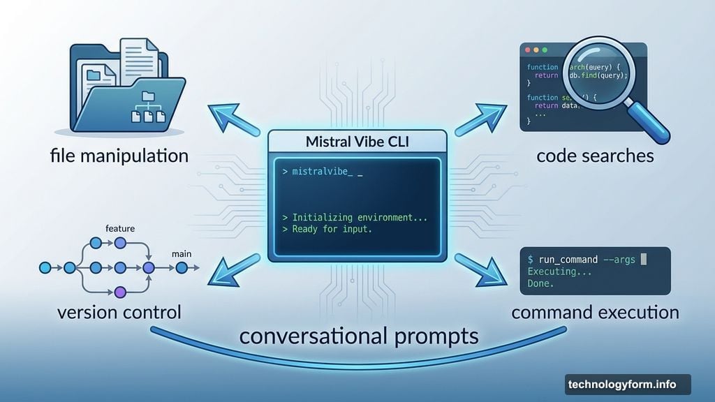 Vibe CLI handles file manipulation code searches and version control