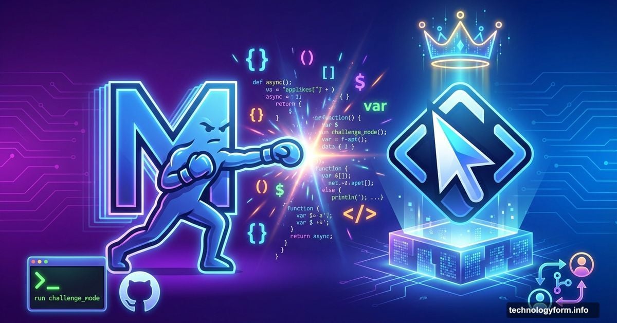Mistral AI logo challenging Cursor's dominance in coding AI tools