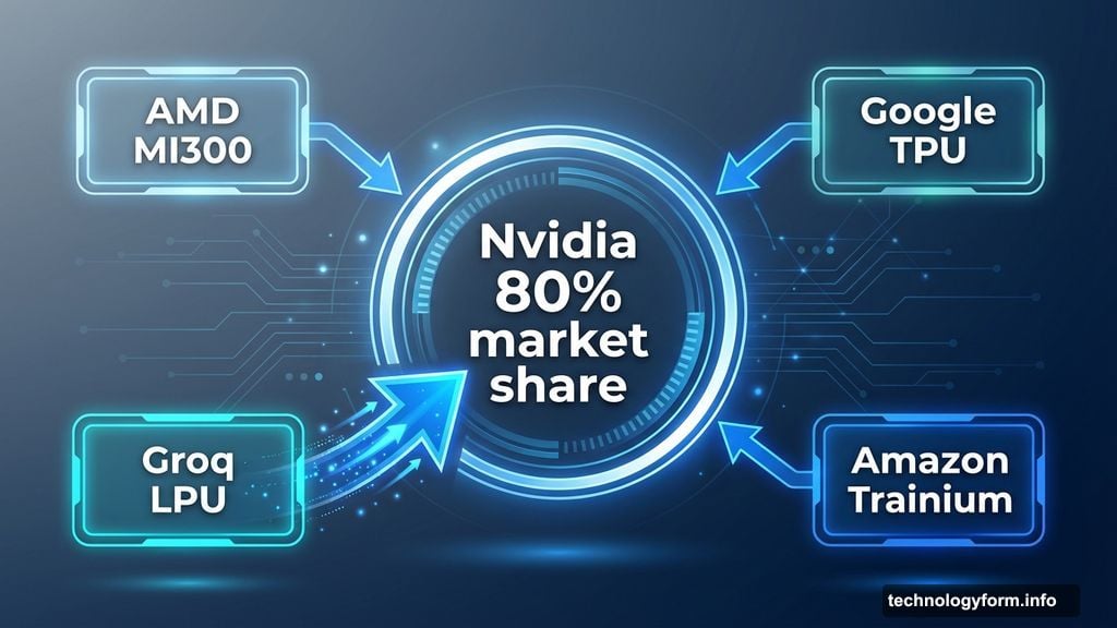 Nvidia absorbed Groq technology amid competition from AMD Google and Amazon