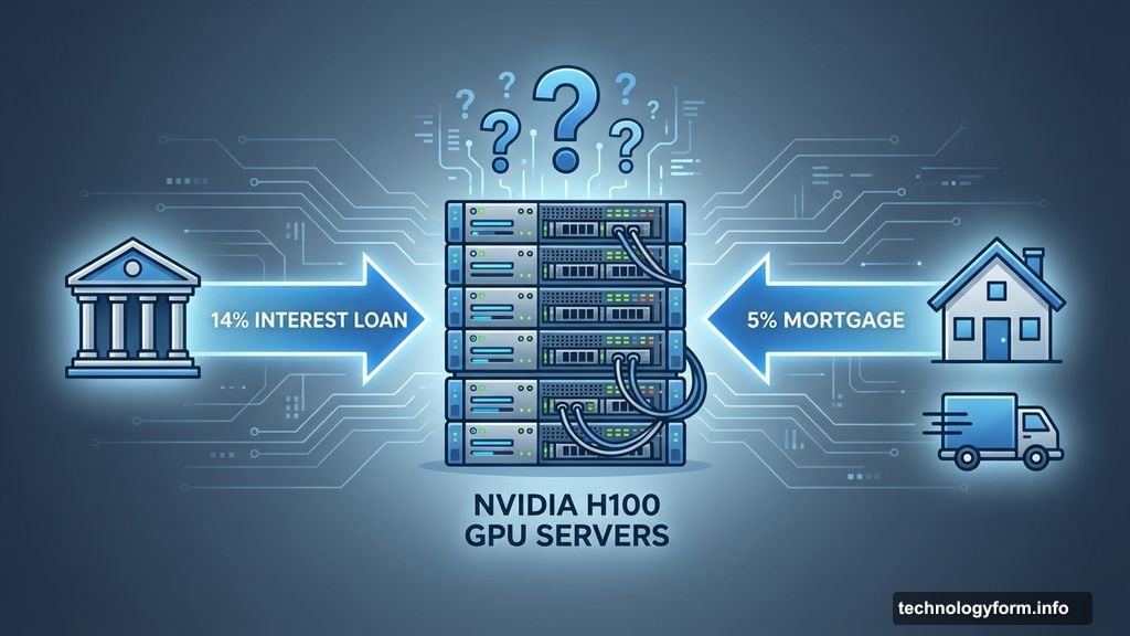 GPU loans carry fourteen percent interest, triple typical mortgage rates