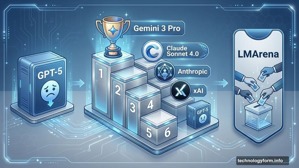 Gemini 3 Pro sits at top of LMArena, GPT-5 ranked sixth overall