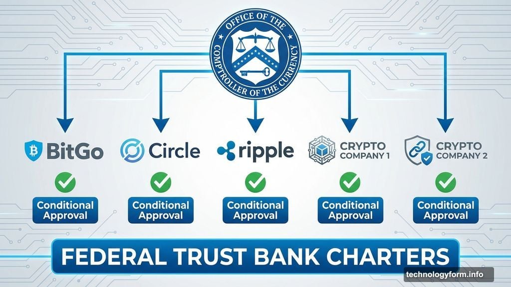 Five crypto companies received conditional approval for federal trust bank charters