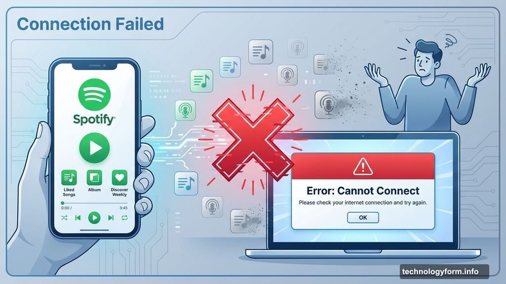 Spotify crashed hard this morning leaving users without playlists