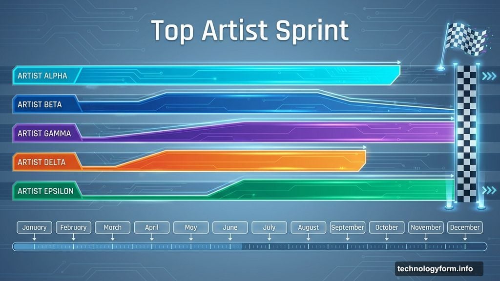 Top Artist Sprint tracks your favorite artist listens across all 12 months