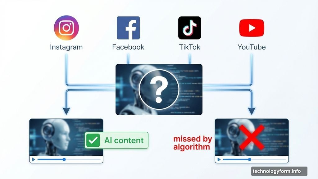 Social platforms flag AI content but miss constantly