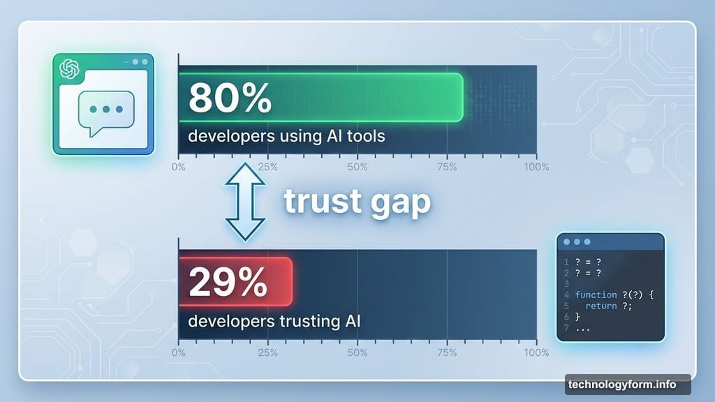 Four out of five developers use AI but fewer than three in ten trust it