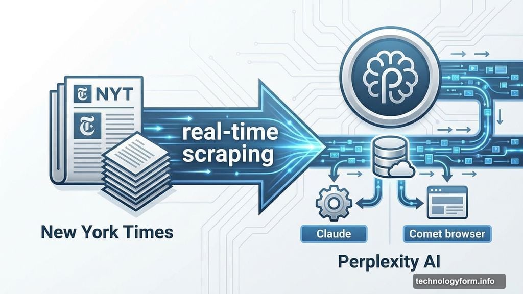Perplexity scrapes Times website to train AI models and tools