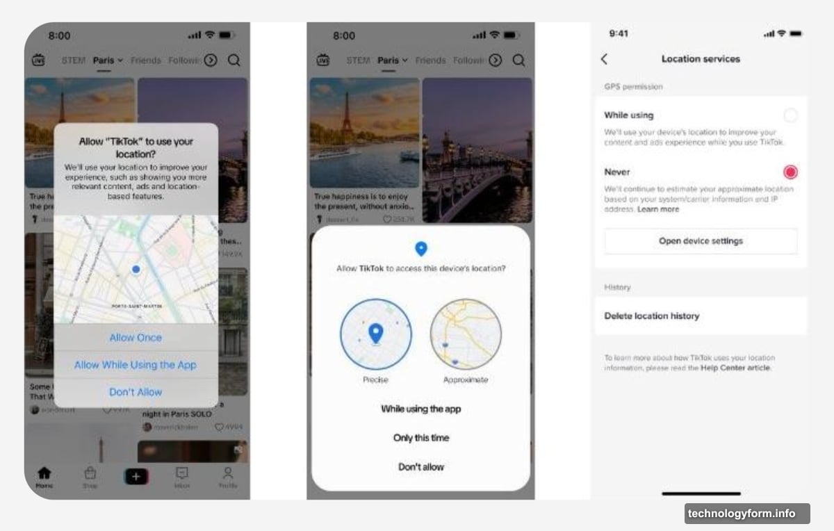 Feed shows content based on location topics and post recency