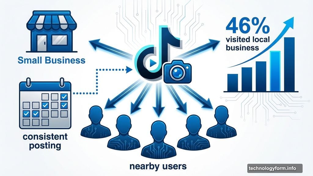 Small businesses gain visibility when nearby users discover local posts