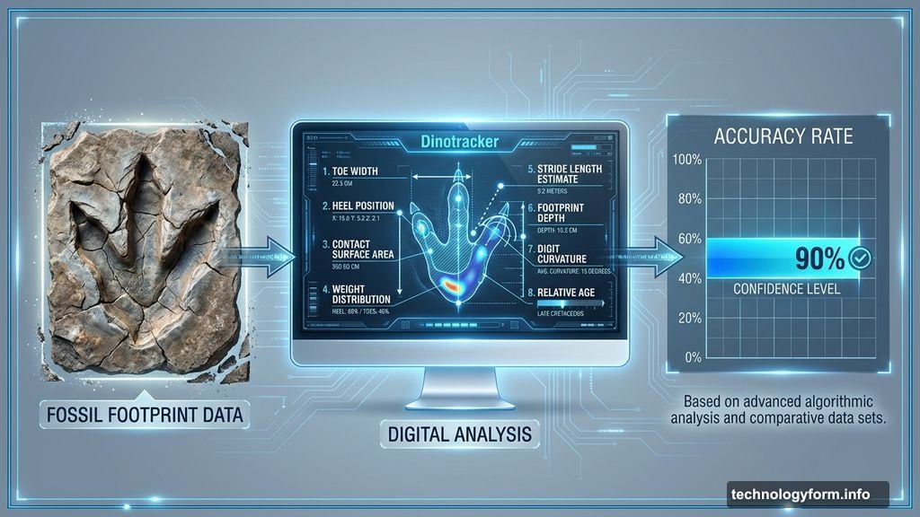 AI analyzes eight key characteristics of dinosaur footprints with accuracy