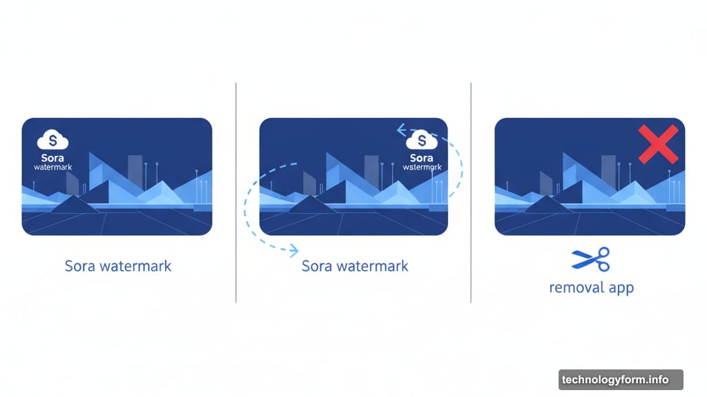 Sora moving watermark bounces around video edges but can be removed