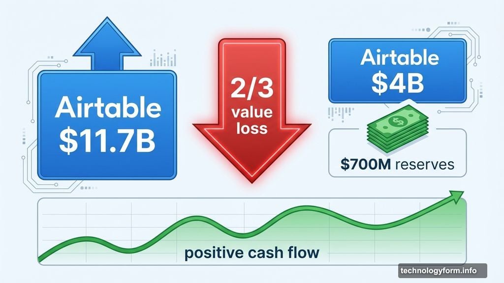 Airtable valuation crashed from eleven billion to four billion dollars