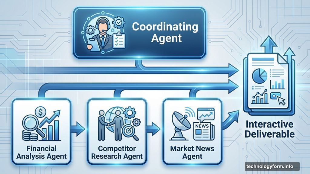 Multi-agent coordination deploys specialized agents working in parallel simultaneously