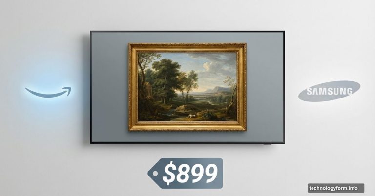 Amazon art TV displaying framed artwork competing with Samsung Frame TV