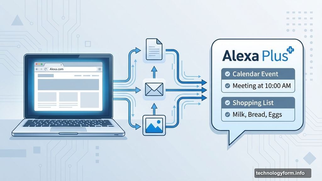 Web interface lets you upload documents emails and images to Alexa Plus