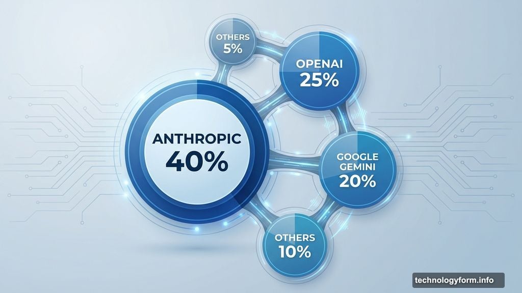 Anthropic holds 40 percent of enterprise AI market share