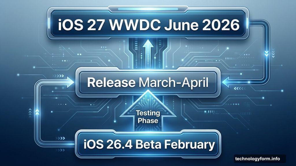 Siri rollout timeline from iOS 26.4 beta to iOS 27 release