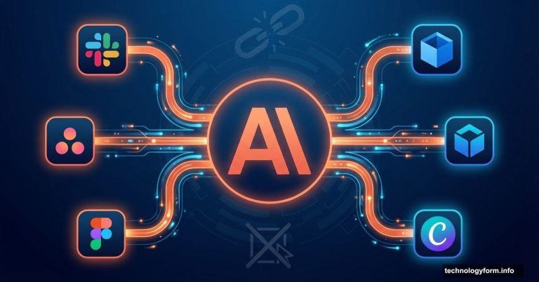 Claude AI hub connecting directly to multiple work apps via integration lines