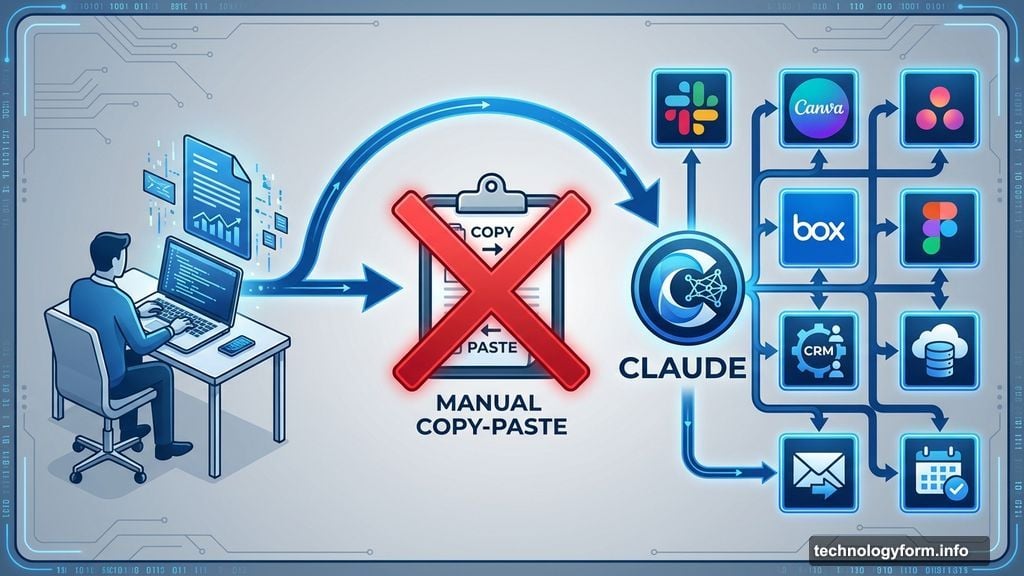 Claude connects directly to apps eliminating copy-paste workflow
