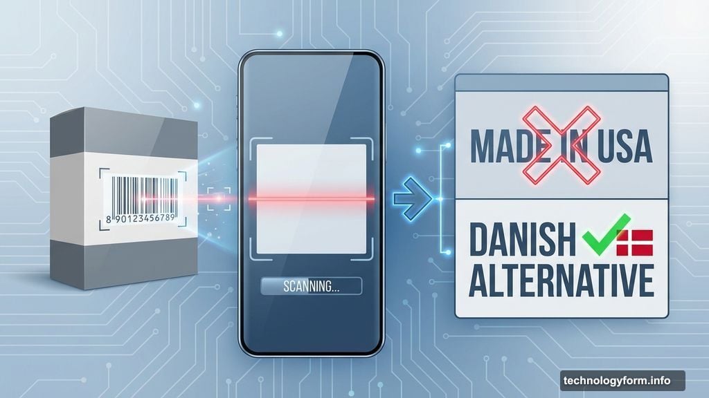 Apps scan product barcodes and suggest local Danish alternatives instead