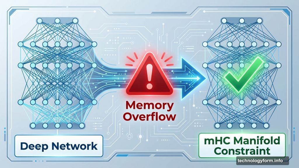 Manifold constraint limits memory expansion in large neural networks