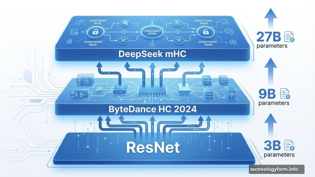 DeepSeek enhanced ByteDance hyper-connection architecture from 2024