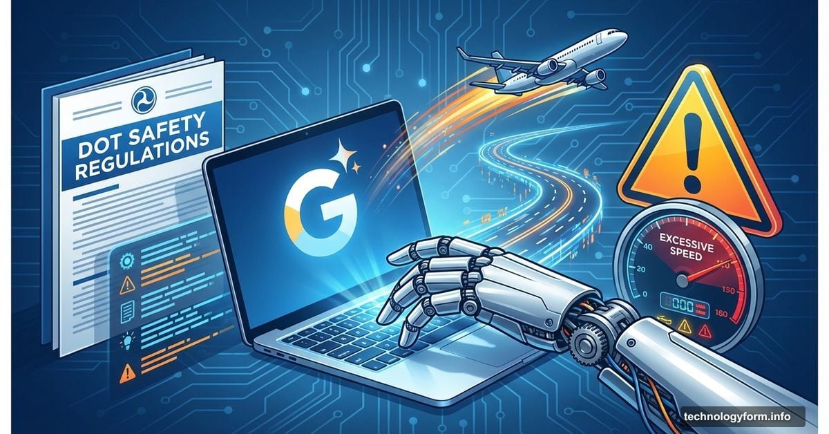 AI robotic hand rapidly drafting federal transportation safety regulations
