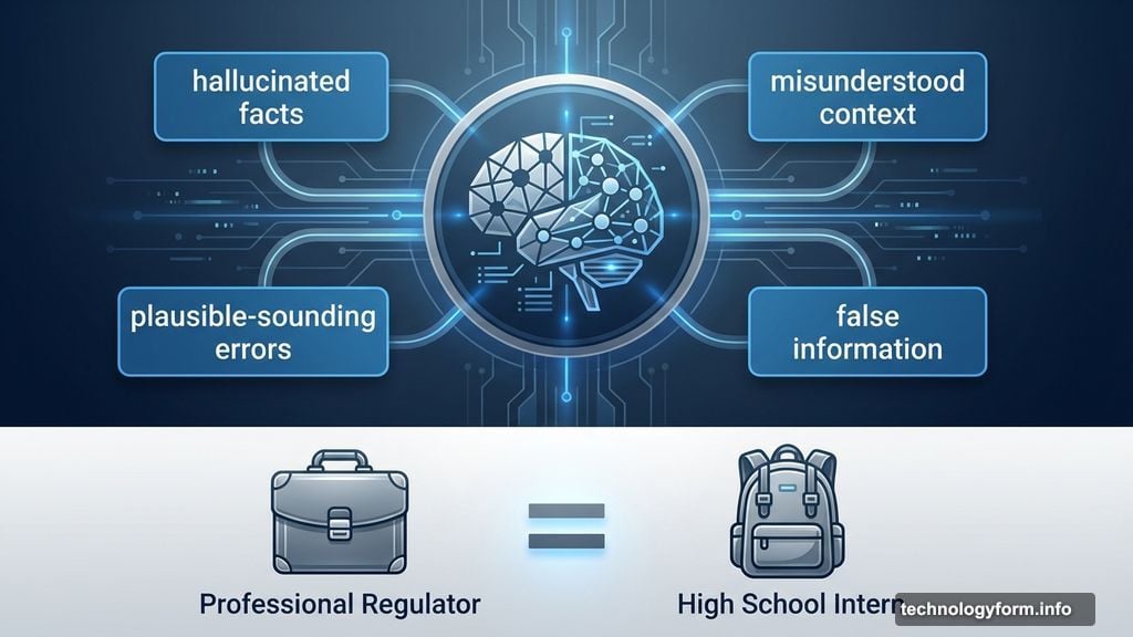 Large language models hallucinate information like high school intern doing rulemaking