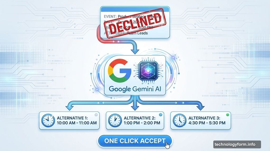 When invitee declines meeting AI immediately analyzes updated availability and suggests alternatives