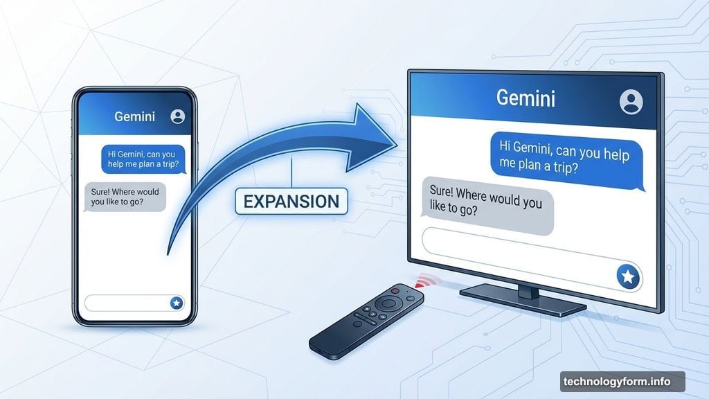 Gemini assistant from phone now blown up on TV display