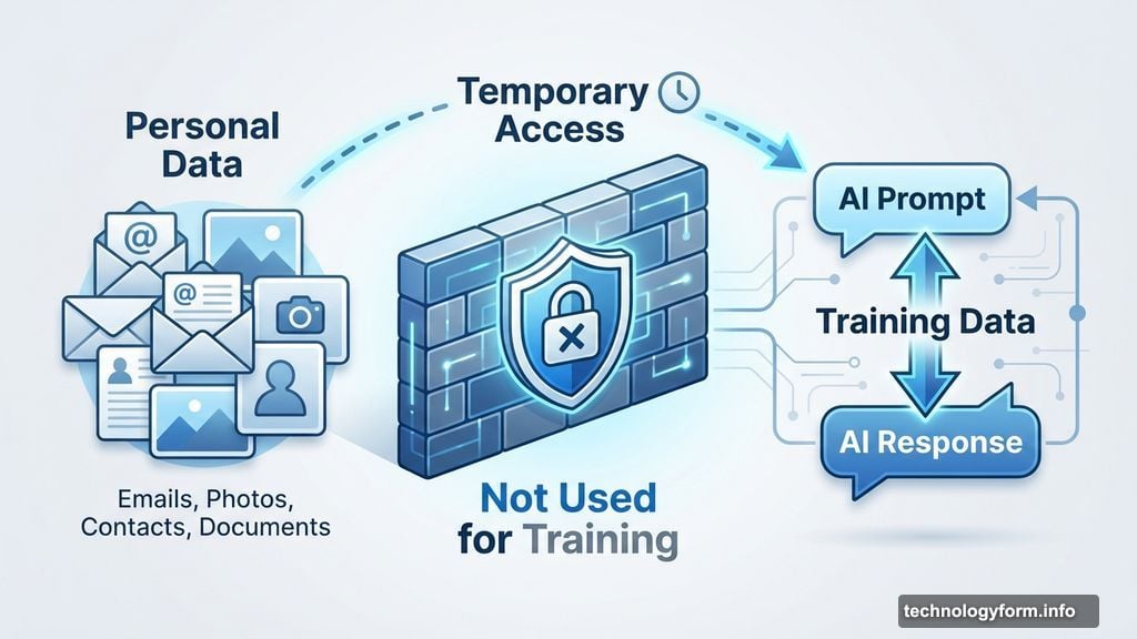 AI trains on prompts and responses not raw personal data