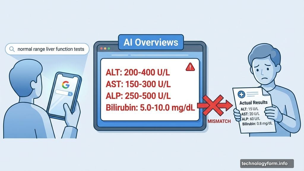 Google's AI provided incorrect information about liver blood test results