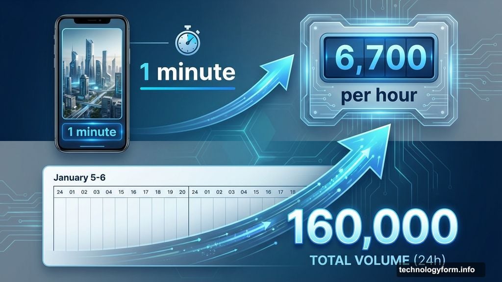 Volume escalated from one image per minute to 160,000 daily
