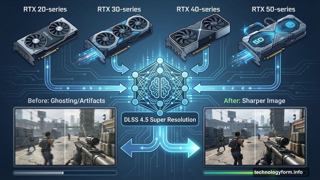 Super Resolution upscaling works across all RTX graphics cards