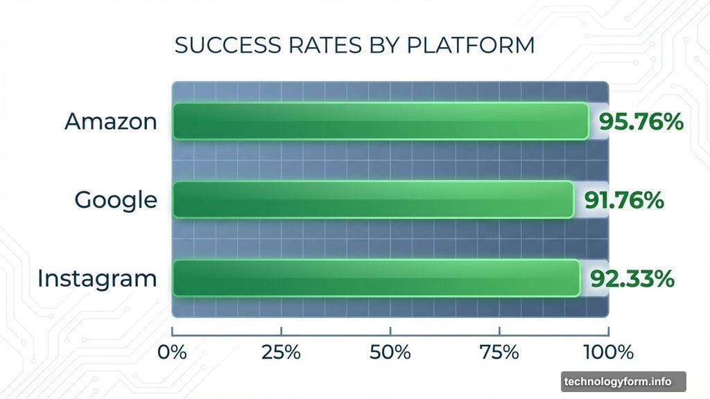 Amazon requests succeeded 95.76% with Oxylabs proxy infrastructure