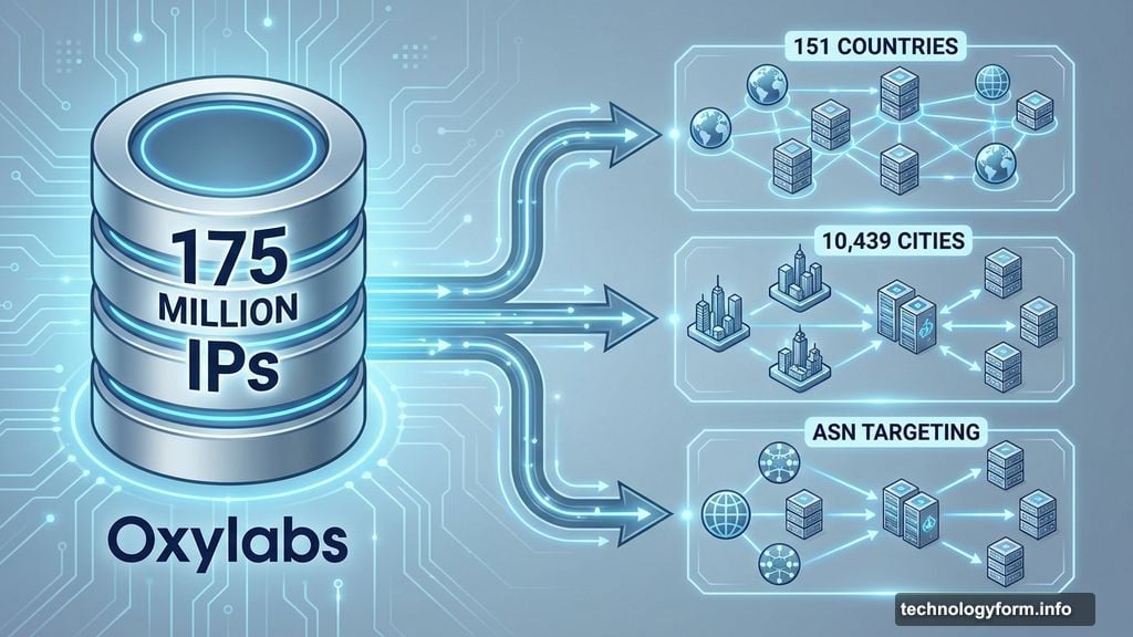Oxylabs residential proxy pool spans 151 countries and 10,439 cities