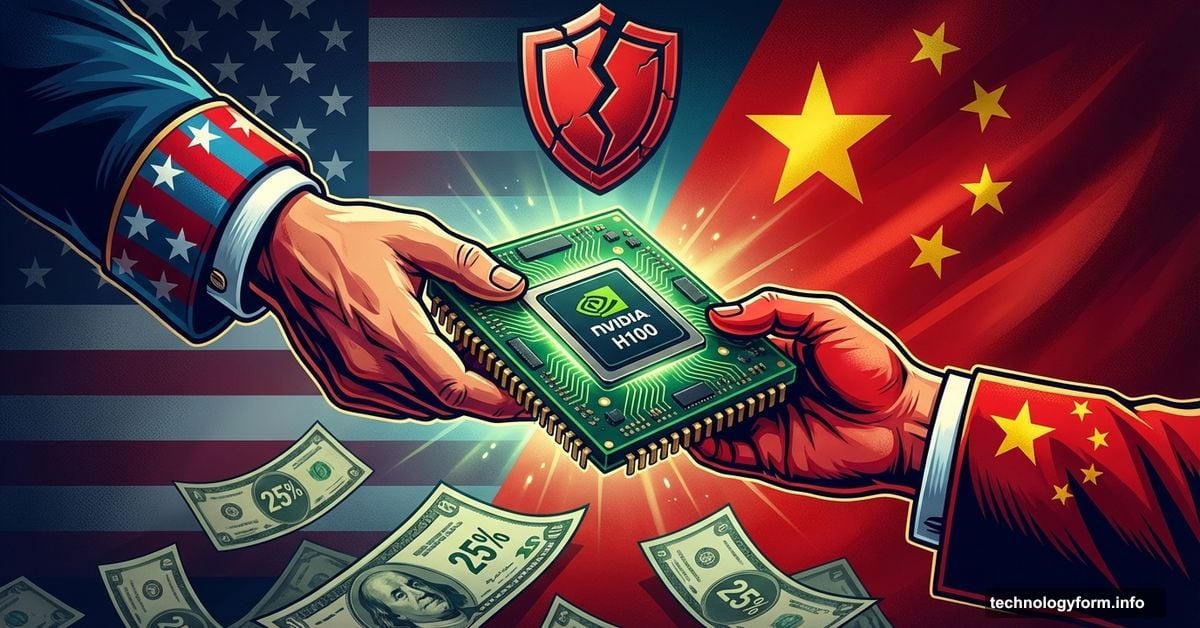 Nvidia AI chip being handed from America to China