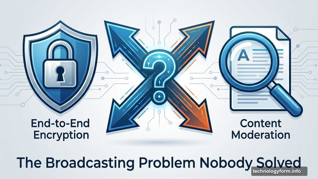 Moderating content at scale while maintaining encryption remains unsolved